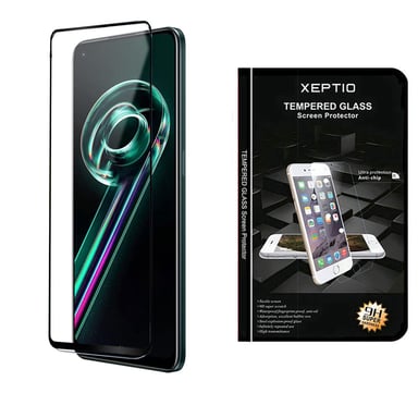 Protection écran vitre en verre trempé Full cover noir pour Oppo Realme 9 Pro / Realme 9 5G   -  pochette XEPTIO