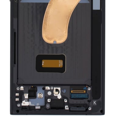 Écran Officiel pour Samsung S23 Ultra Vitre Tactile et Châssis Noir Phantom