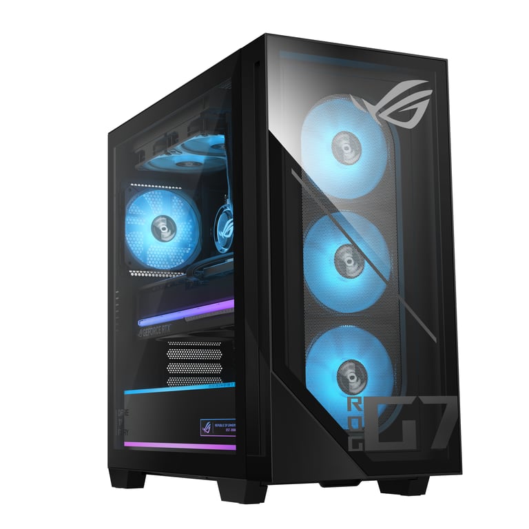 ASUS ROG G700 G700TF 7265KF225W Intel Core Ultra 7 265KF DDR5 SDRAM SSD NVIDIA GeForce RTX 5070 Ti Windows 11 Home Tower PC Neuf - vue 3
