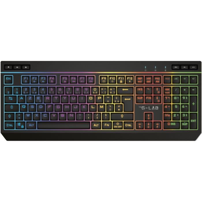 Clavier gamer sans fil THE G LAB KEYZ TUNGSTEN EX 32 macros configurables - vue 3