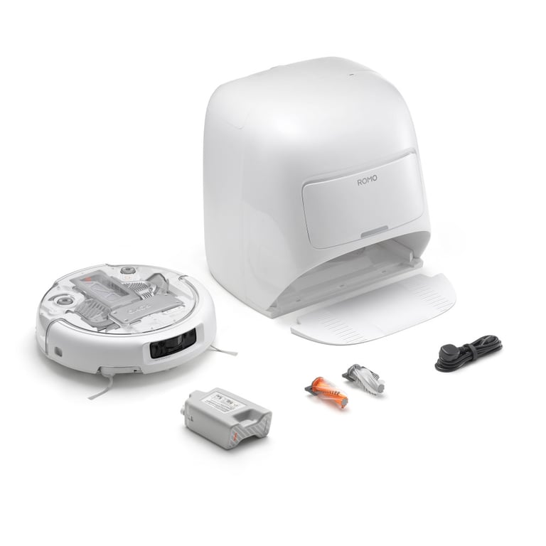 DJI ROMO A Robot Aspirateur Laveur avec Station 25000 Pa 260 ml / - vue 7