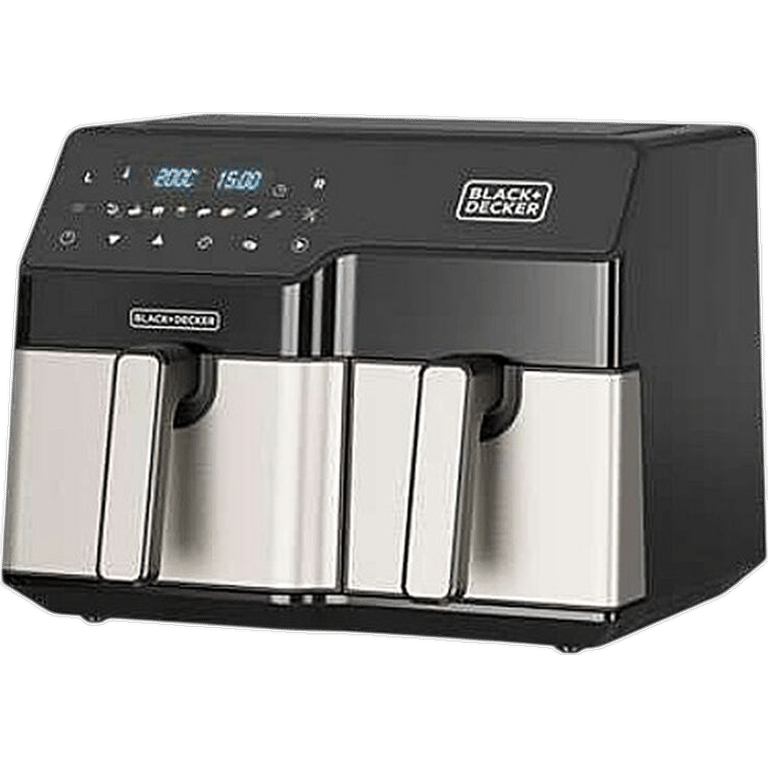 BlackDecker Friteuse à Air Double Capacité Totale 8 Programmes Prédéfinis Écran Tactile Digital Température R - vue 2