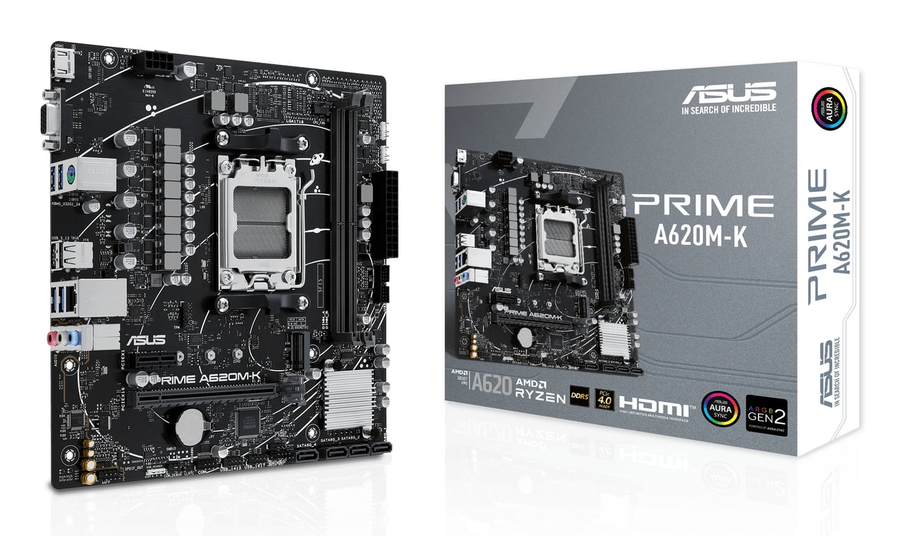 ASUS PRIME A620M K AMD A620 Emplacement AM5 micro ATX Neuf