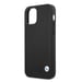 Custodia BMW per iPhone 12/12 Pro 6,1'' in pelle nera goffrata