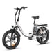 Bicicleta eléctrica plegable urbana SAMEBIKE CY20 Pro con batería de 36 V y 13 Ah, Shimano de 7 velocidades - Blanca