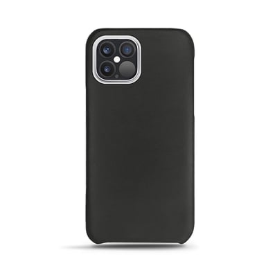 Apple iPhone 12 Pro Funda de piel - Tapa trasera - Negro - Piel lisa