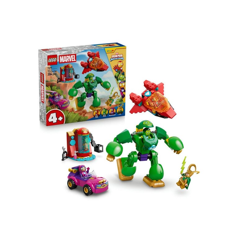 LEGO Marvel 11211 Loki vs Équipe Iron Man Coffret de Construction 204 Pièces avec 4 Minifigurines - Neuf