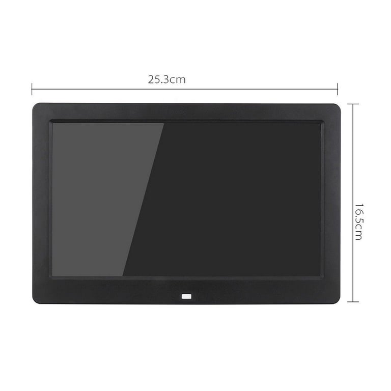Cadre Photo Numérique Ecran LCD 10.1 Pouces Horloge Alarmes Réveil USB 2.0 Noir YONIS