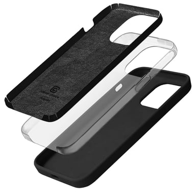 Coque en Silicone Liquide pour iPhone 14 Pro Max Anti-Choc Flexible Noir