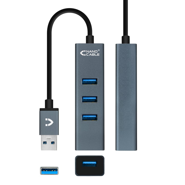 Nanocable 10.16.4402 hub & concentrateur USB 3.2 Gen 1 3.1 Gen 1 Type A Neuf - vue 2
