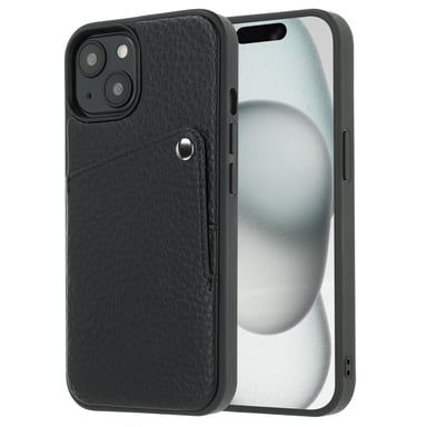 Selencia Coque Riva avec porte-cartes pour Apple iPhone 15 - Noir