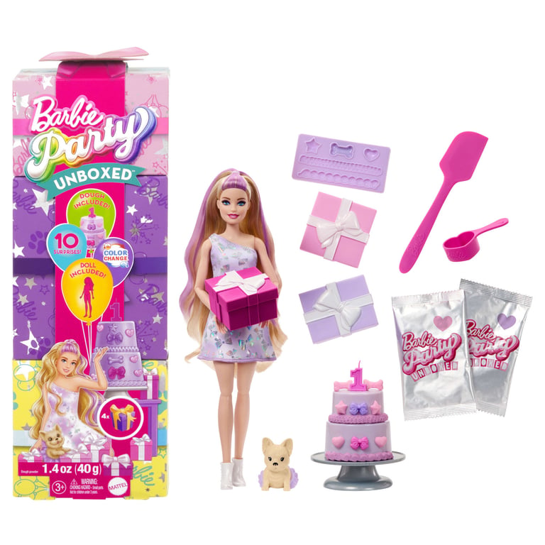 Poupée Barbie Party Unboxed JFG70 – 10 Surprises d'Anniversaire - vue 3