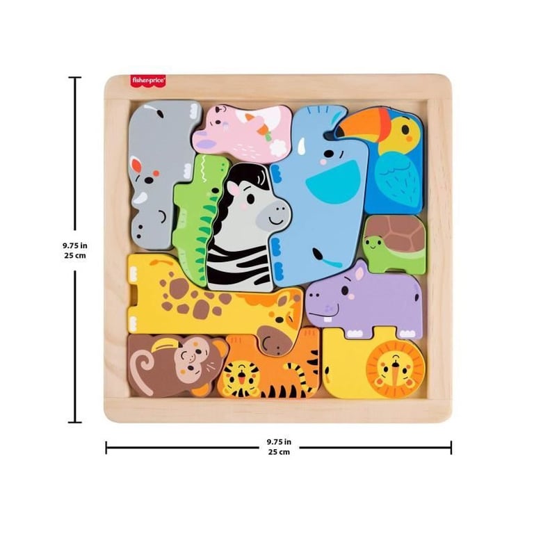 Fisher Price Puzzle Animaux en Bois Tri de formes avec 13 pièces Fisher Price JFG10 - vue 9