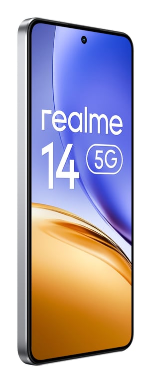 realme 14 16,9 cm (6.67 ) Android 15 5G 12 Go 256 Go 6000 mAh Argent - Neuf
