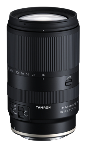 Tamron 18-300mm F/3.5-6.3 Di III-A VC VXD MILC Objectif large Noir - Neuf