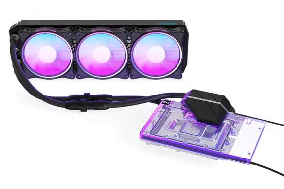 Alphacool Eiswolf 2 AIO Carte graphique Refroidisseur de liquide tout-en-un 12 cm Noir, Transparent 1 pièce(s)