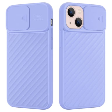 Coque pour Apple iPhone 13 en Mat Violet Housse de protection Étui en silicone TPU flexible et avec protection pour appareil photo