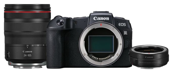 Canon EOS RP Body + RF 24-105mm f/4L IS USM lens + Mount Adapter EF- R MILC 26,2 MP CMOS 6240 x 4160 pixels Noir