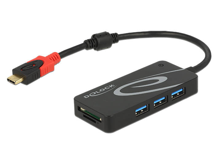 DeLOCK HUB USB 3.0 USB Type C > 3 Port extern USB 3.2 Gen 1 3.1 Gen 1 Type C Neuf