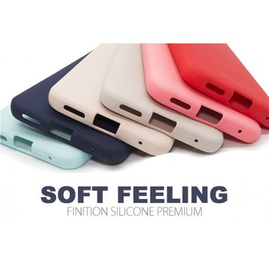 Custodia in silicone Soft Feeling Pink Sand per Apple iPhone 14 Plus - Finitura in silicone - Tocco ultra morbido