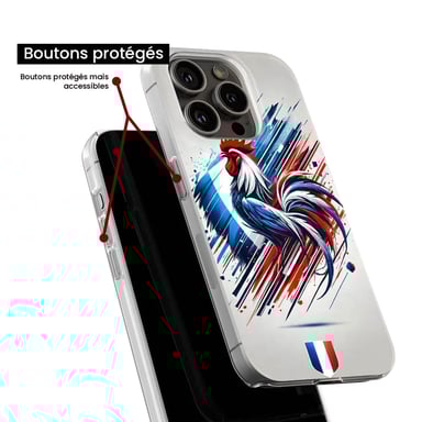 Funda de silicona - Compatible con Google Pixel 8a - diseño coq francais