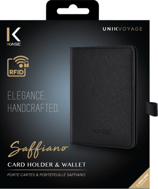 Porte-cartes saffiano, Minuit noir