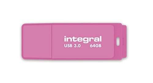 Integral INFD64GBNEONPK3.0 lecteur USB flash 64 Go USB Type-A 3.2 Gen 1 (3.1 Gen 1) Rose - Neuf