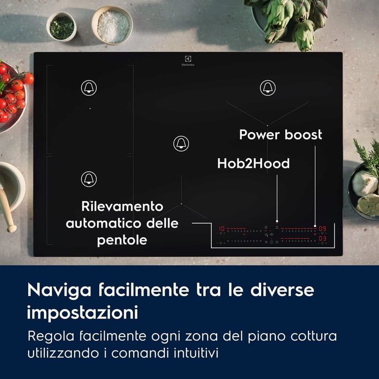 Plaque À Induction Electrolux EIS82453 – 4 Zones 7350 W Intégrée 80 cm - vue 5