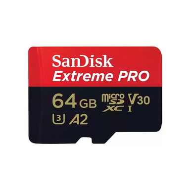 Carte microSDXC Extreme Pro 64 Go Classe 10 U3 - SanDisk