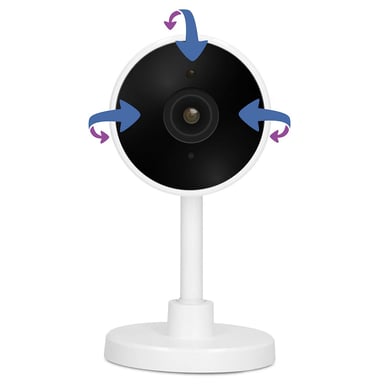 Caméra Wi-Fi Intelligente SMART-CAM10 IP Full HD 1080p avec Fonction TalkBack Blanc