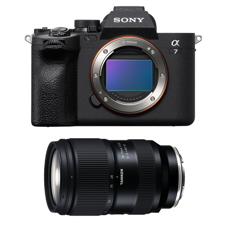 SONY ALPHA 7 IV + TAMRON 28 75mm f2.8 G2 Di III VXD SONY FE Appareil photo hybride professionnel avec objectif zoom haute performance Neuf