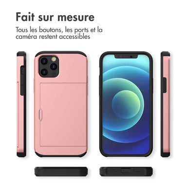 imoshion Coque arrière avec porte-cartes pour Apple iPhone 12 (Pro) - Rose Doré
