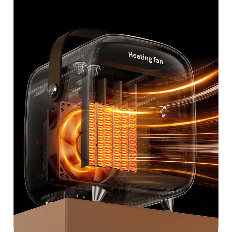 Radiateur soufflant en céramique au design rétro DarkGreen Neuf - vue 2