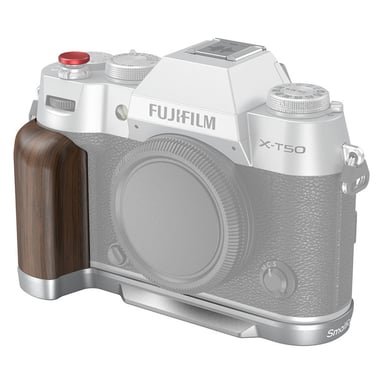 SMALLRIG 4735 Empuñadura de madera en forma de L para Fujifilm X-T50 Plata
