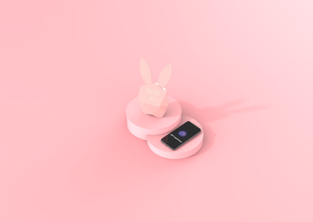Cutie Clock Connect with app -  Pink 
Réveil connecté Cutie - Rose