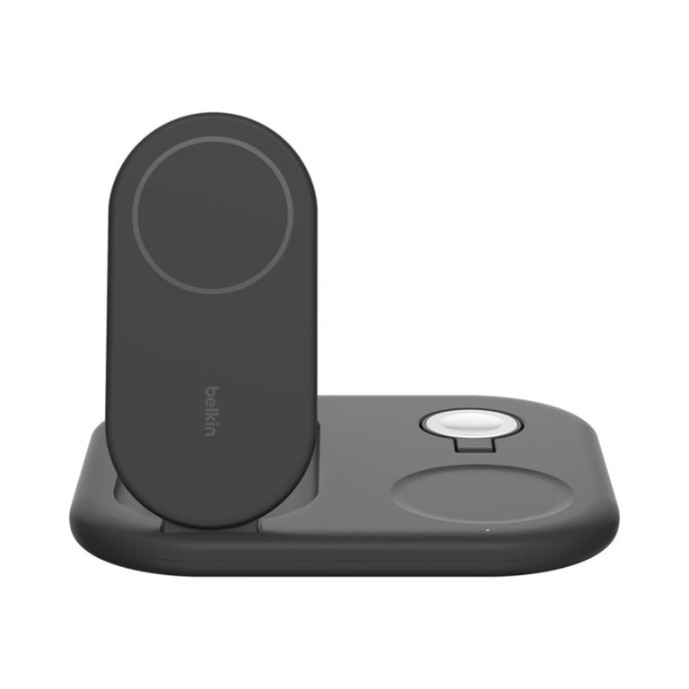 Belkin Estación de carga retráctil MagSafe Qi2 15 W para iPhone/AirPods/Apple Watch Negro - Nuevo
