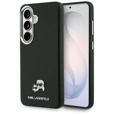Funda Karl Lagerfeld Saffiano KC Metal MagSafe para Galaxy S26, negro