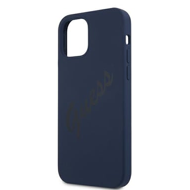 Custodia protettiva Guess hardcase Script Vintage per GUHCP12LLSVSBL iPhone 12 Pro Max 6,7' Blu