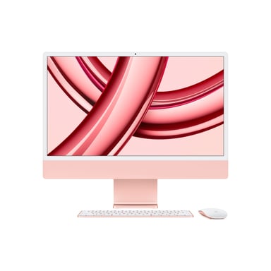 iMac Apple M3 59,7 cm (23.5'') 4480 x 2520 pixels 8 Go 512 Go SSD PC All-in-One macOS Sonoma Wi-Fi 6E (802.11ax), Rose