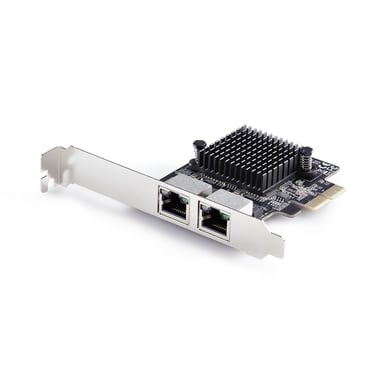 StarTech.com Carte Réseau PCIe Gigabit 5G à 2 Ports, Carte LAN PCI Express 5G/2,5G/1G/100M/10M, Realtek RTL8126, Windows et Linux, Conforme TAA