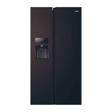 Frigorífico americano - HAIER - SBS 90 Serie 3 HSR3918EIPB - Clase E - 515 L - 180 x 90 x 65,9 cm - Negro