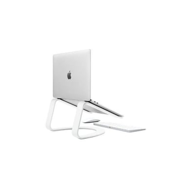 Support pour MacBook Curve Réglable en Aluminium Blanc