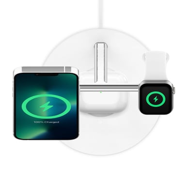 Belkin WIZ017vfWH Écouteurs, Smartphone, Smartwatch Blanc Secteur Recharge sans fil Charge rapide Intérieure