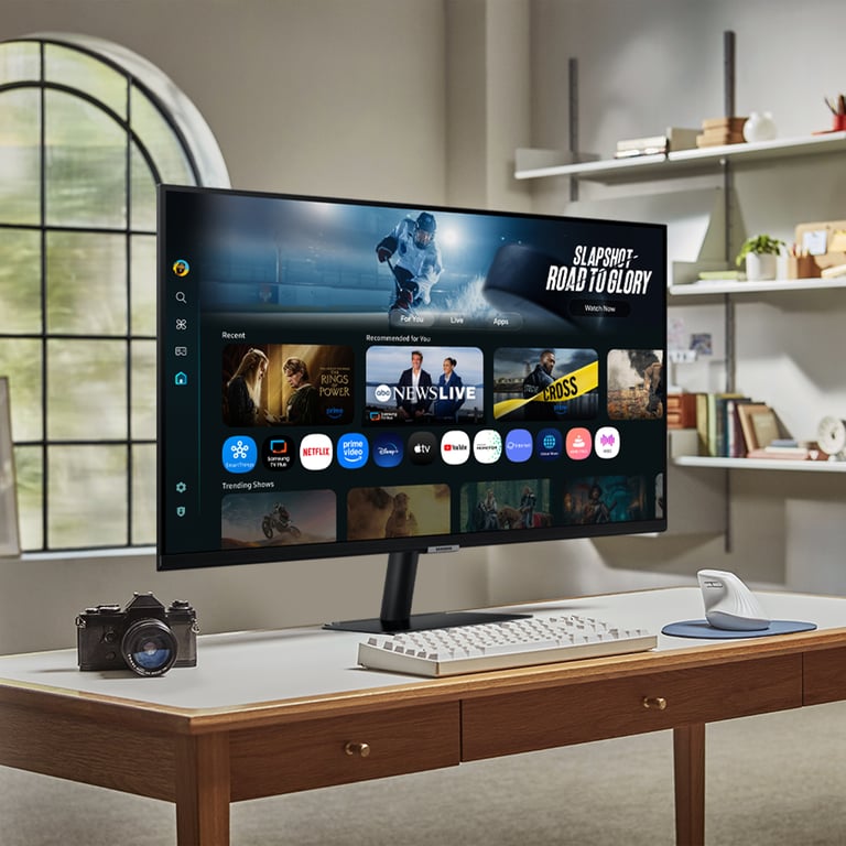 Samsung Monitor Smart M7 M70F 32 UHD 4K Nero con Gaming Hub e Workspace USB C - vue 3