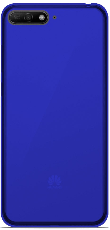 Coque silicone unie compatible Givré Bleu Huawei Y6 2018