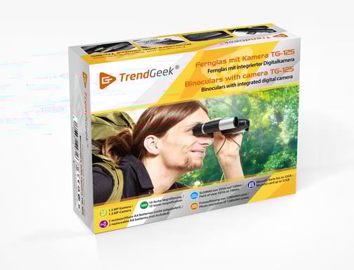 Technaxx TG-125 jumelle Noir, Gris