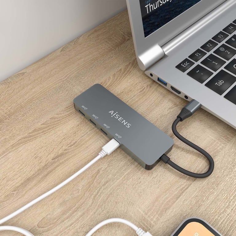 AISENS A109 0695 hub & concentrateur USB 3.2 Gen 2 3.1 Gen 2 Type C 10000 Mbit/ Neuf - vue 3