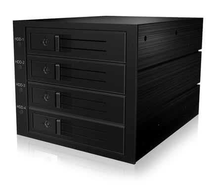 ICY BOX IB-564SAS-12G boîtier de disques Noir