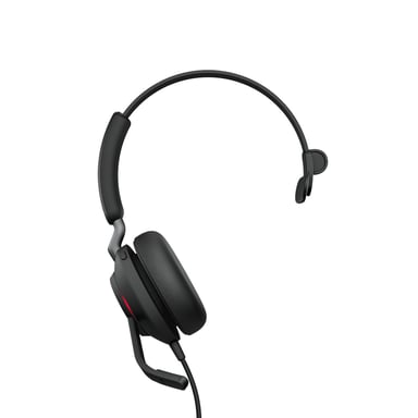 Jabra Evolve2 40 SE MS Mono - Headset - on-ear - wired - USB-C - noise isolating - Certified for Microsoft Teams
