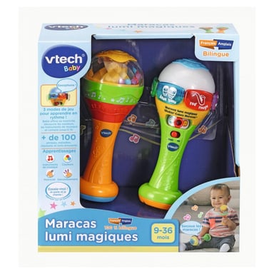 Maracas magiche illuminate per bambini - Apprendimento colorato e musicale